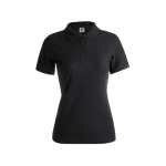 Polos personalizables para mujer de algodón 180 g/m2 Keya color negro primera vista