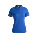 Polos personalizables para mujer de algodón 180 g/m2 Keya color azul primera vista