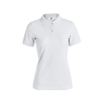 Polos personalizables para mujer de algodón 180 g/m2 Keya color blanco segunda vista