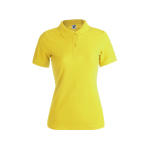 Polos personalizables para mujer de algodón 180 g/m2 Keya color amarillo primera vista