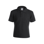 Polo para niños promocional de 100% algodón 180 g/m2 Keya color negro primera vista