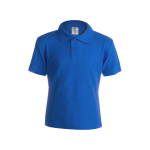 Polo para niños promocional de 100% algodón 180 g/m2 Keya color azul primera vista