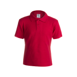 Polo para niños promocional de 100% algodón 180 g/m2 Keya color rojo primera vista
