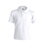 Polo para niños promocional de 100% algodón 180 g/m2 Keya color blanco segunda vista