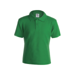 Polo para niños promocional de 100% algodón 180 g/m2 Keya color verde primera vista