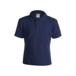 Polo para niños promocional de 100% algodón 180 g/m2 Keya color azul marino primera vista