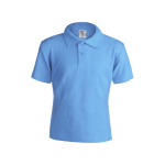 Polo para niños promocional de 100% algodón 180 g/m2 Keya color azul claro primera vista