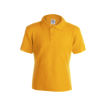 Polo para niños promocional de 100% algodón 180 g/m2 Keya color amarillo oscuro primera vista