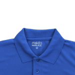 Polo promocional técnico de poliéster transpirable 180 g/m2 MKT color azul quinta vista