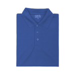 Polo promocional técnico de poliéster transpirable 180 g/m2 MKT color azul séptima vista