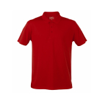 Polo promocional técnico de poliéster transpirable 180 g/m2 MKT color rojo primera vista