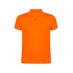 Polo promocional técnico de poliéster transpirable 180 g/m2 MKT color naranja primera vista