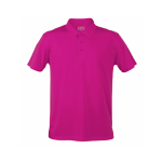 Polo promocional técnico de poliéster transpirable 180 g/m2 MKT color fucsia primera vista
