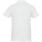 Polo de algodón orgánico y poliéster reciclado 220 g/m2 Elevate NXT color blanco segunda vista trasera