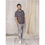 Polos de algodón orgánico y poliéster reciclado 220 g/m2 Elevate NXT color blanco imagen de estilo de vida