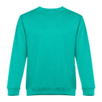 Sudadera en diversos colores de poliéster y algodón 300 g/m2 THC Delta color turquesa primera vista