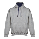 Sudadera con bolsillo canguro algodón y poliéster 320 g/m2 THC Moscow color gris jaspeado