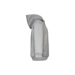 Sudadera promocional de algodón y poliéster 320 g/m2 THC Phoenix Kids color gris cuarta vista