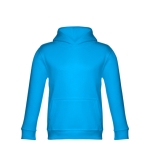 Sudadera promocional de algodón y poliéster 320 g/m2 THC Phoenix Kids color azul cian