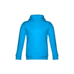 Sudadera promocional de algodón y poliéster 320 g/m2 THC Phoenix Kids color azul cian primera vista