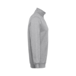 Sudaderas con cierre 1/4 en algodón y poliéster 320 g/m2 THC Budapest color gris tercera vista