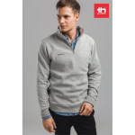 Sudaderas con cierre 1/4 en algodón y poliéster 320 g/m2 THC Budapest color gris vista bodegón