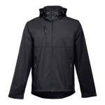 Chaquetas softshell de poliéster con capucha 280 g/m2 THC Zagreb color negro