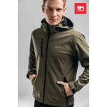 Chaquetas softshell de poliéster con capucha 280 g/m2 THC Zagreb color verde militar vista bodegón