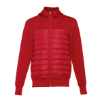 Chaquetas personalizadas con capucha de poliéster 280 g/m2 THC Skopje color rojo primera vista