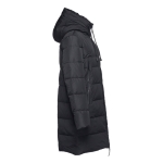 Parkas publicitarias unisex acolchadas poliéster THC Brussels color negro