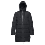Parkas publicitarias unisex acolchadas poliéster THC Brussels color negro cuarta vista