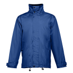 Abrigos personalizados impermeables acolchados poliéster THC Liubliana color azul real primera vista