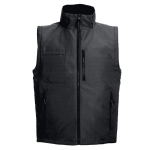 Chaqueta trabajo convertible en chaleco poliéster 170 g/m2 THC Astana color negro cuarta vista