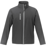 Chaquetas softshell de empresas poliéster 250 g/m2 Elevate Essentials color gris oscuro segunda vista frontal