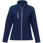 Chaqueta logo softshell mujer poliéster 250 g/m2 Elevate Essentials color azul marino segunda vista frontal