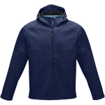 Chaquetas personalizadas softshell rPET 280 g/m2 Elevate NXT color azul marino segunda vista frontal
