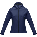 Chaqueta impermeable reciclada mujer rPET 280 g/m2 Elevate NXT color azul marino segunda vista frontal