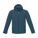 Chaqueta softshell impermeable de poliéster 300 g/m2 Elevate Life color azul cian segunda vista frontal