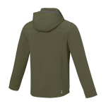 Chaqueta softshell impermeable de poliéster 300 g/m2 Elevate Life color verde oliva tercera vista trasera