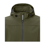 Chaqueta softshell impermeable de poliéster 300 g/m2 Elevate Life color verde oliva vista detalle 1