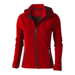 Chaqueta softshell con capucha mujer poliéster 300 g/m2 Elevate Life color rojo