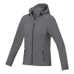 Chaqueta softshell con capucha mujer poliéster 300 g/m2 Elevate Life color gris