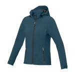 Chaqueta softshell con capucha mujer poliéster 300 g/m2 Elevate Life color azul cian