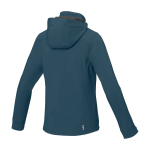 Chaqueta softshell con capucha mujer poliéster 300 g/m2 Elevate Life color azul cian tercera vista trasera