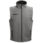 Chalecos softshell poliéster y elástano 280 g/m2 THC Baku color gris oscuro primera vista