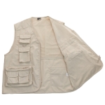 Chalecos de trabajo personalizados de algodón y poliéster MKT Soviet color beige sexta vista