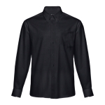 Camisas con logo Oxford algodón y poliéster hombre 130 g/m2 THC Tokyo color negro