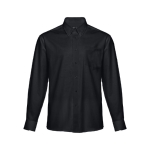 Camisas con logo Oxford algodón y poliéster hombre 130 g/m2 THC Tokyo color negro primera vista