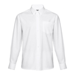 Camisas con logo Oxford algodón y poliéster hombre 130 g/m2 THC Tokyo color blanco