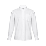 Camisas con logo Oxford algodón y poliéster hombre 130 g/m2 THC Tokyo color blanco primera vista